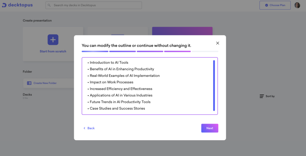 AI design tool Decktopus